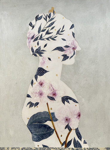 The body as a container /Pale blue van Karenina Fabrizzi, Tekening te koop op Singulart