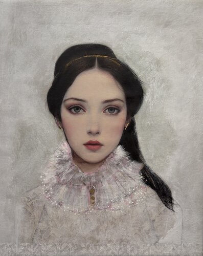 Ethereal Grace / Luminous Silence par Karenina Fabrizzi, Peinture en vente sur Singulart