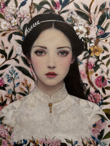 Ethereal Grace/ Spring par Karenina Fabrizzi, Peinture en vente sur Singulart