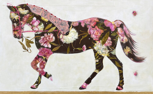 Equestrian Elegance: Tapestries Of Time III par Karenina Fabrizzi, Peinture en vente sur Singulart