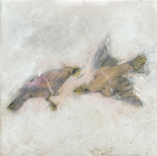 Birds floating in a dream van Karenina Fabrizzi, Schilderij te koop op Singulart