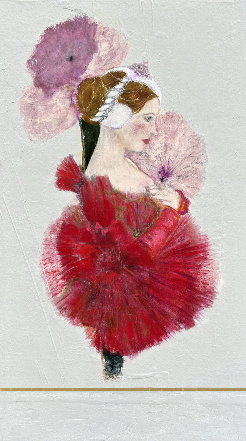 La dame rouge floating Karenina Fabrizzi