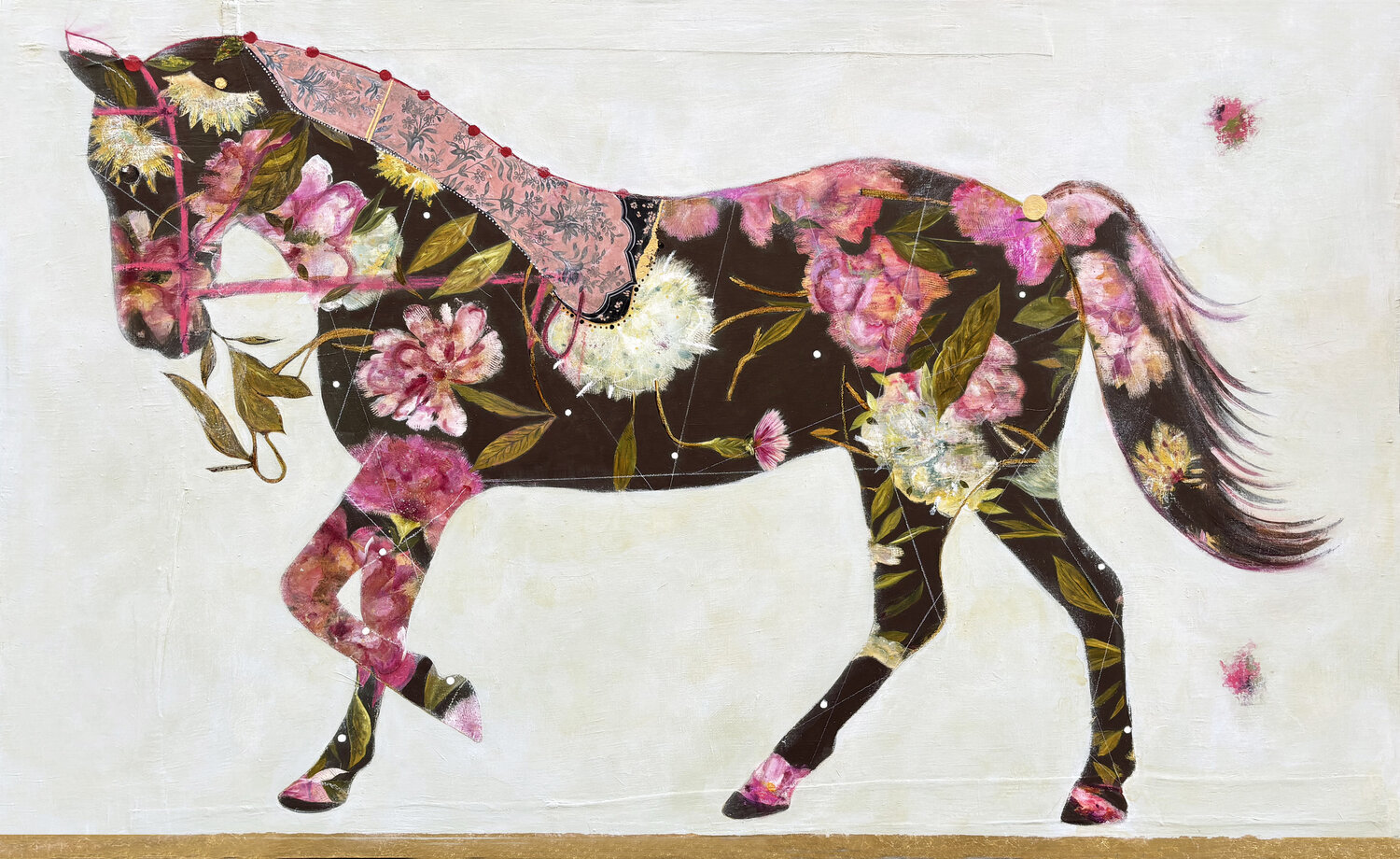 Equestrian Elegance: Tapestries Of Time III Karenina Fabrizzi Originalgemälde zu verkaufen