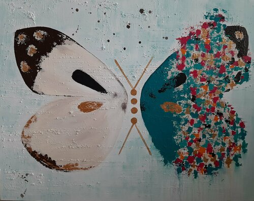 Dos formas de ver la vida van Masqali, Schilderij te koop op Singulart