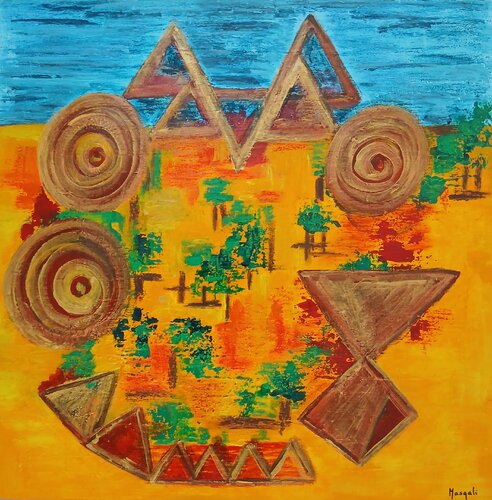 Entre mis manos van Masqali, Schilderij te koop op Singulart