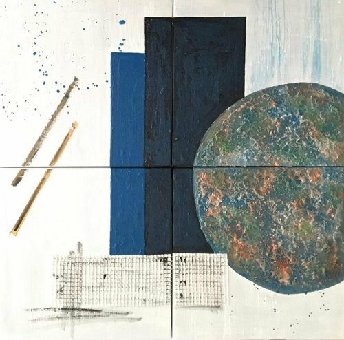Cuadrando el mundo van Masqali, Schilderij te koop op Singulart