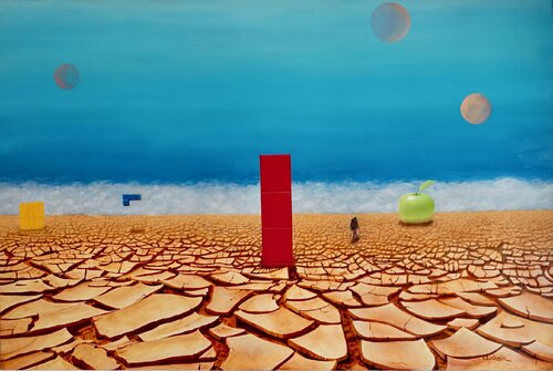 Le désert de la fragmentation by Ezequiel Martinez Llaser, Painting for Sale on Singulart