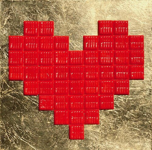 Gold coeur by Ezequiel Martinez Llaser, Sculpture for Sale on Singulart