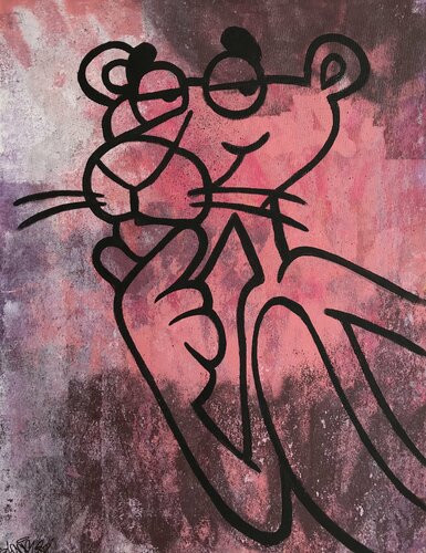 PinkPanther by OneAck, Painting for Sale on Singulart