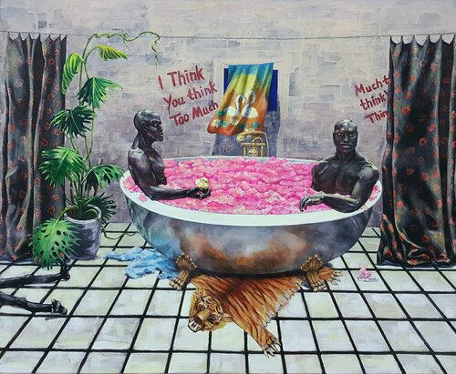 I Think You Think too Much van Anastasiia Dashkevych, Schilderij te koop op Singulart