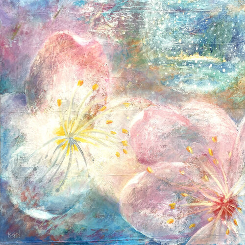 Fleurs de vie 3. van Isael, Schilderij te koop op Singulart