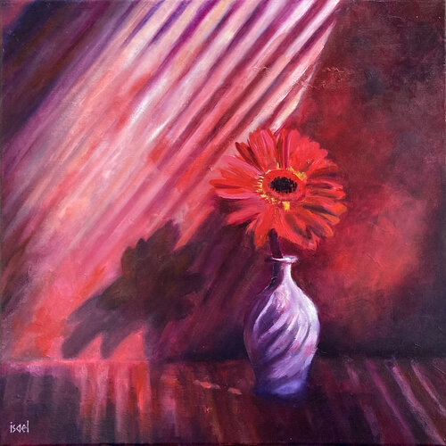 Ecarlate fleur de vie van Isael, Schilderij te koop op Singulart