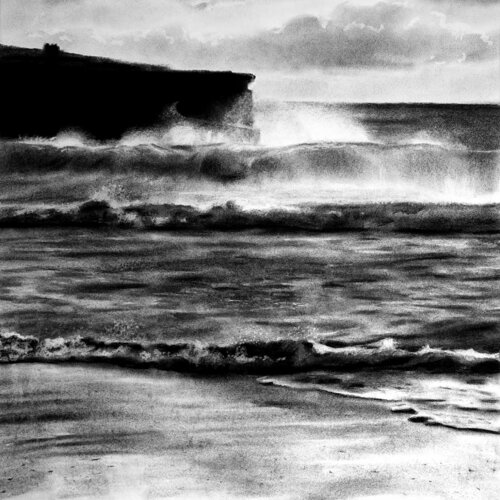 5h du soir en hiver by Isael, Drawing for Sale on Singulart