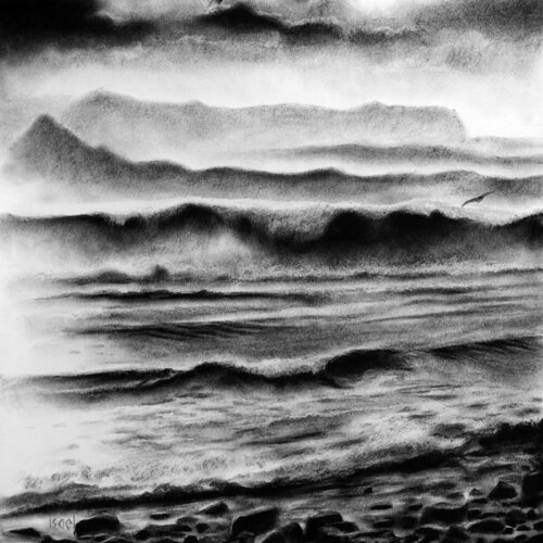 Sainte Victoire à la mer van Isael, Tekening te koop op Singulart