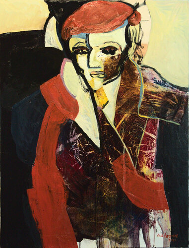 "Masquerade II"  #7 Woman par André François van Vuuren, Peinture en vente sur Singulart