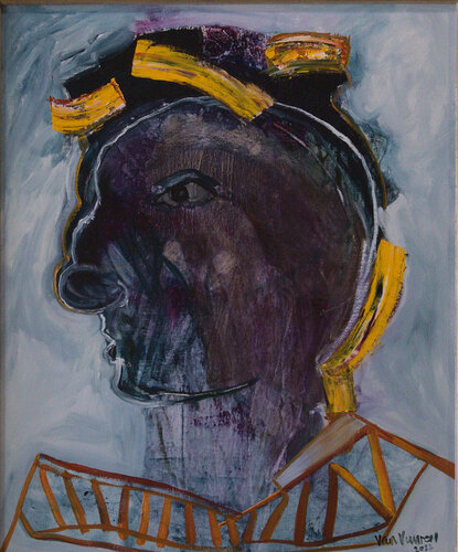 Head of a man in profile par André François van Vuuren, Peinture en vente sur Singulart