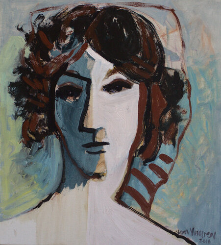 Portrait of a woman that took a long time van André François van Vuuren, Schilderij te koop op Singulart