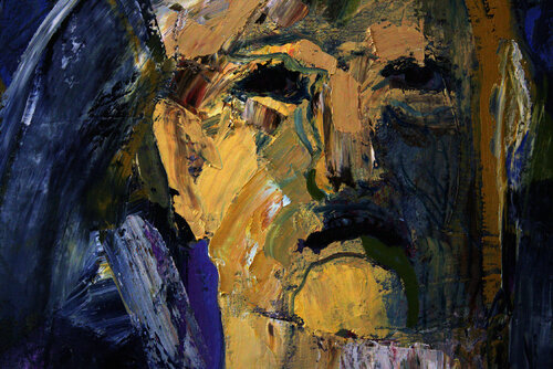 Characters in an Abstract  (detail) von André François van Vuuren, Malerei kaufen auf Singulart