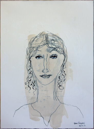Bust of a woman " Carmen " von André François van Vuuren, Werk auf Papier kaufen auf Singulart