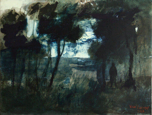 Against the cold par André François van Vuuren, Peinture en vente sur Singulart