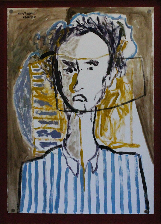 The man in the striped shirt André François van Vuuren