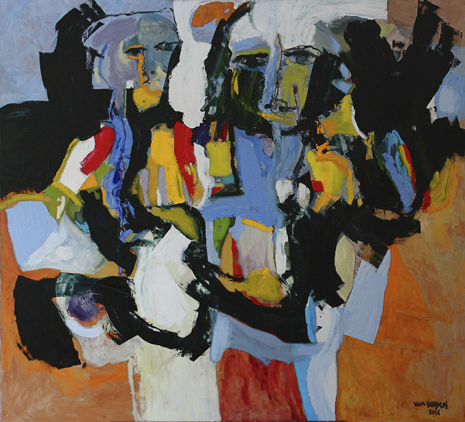 Duet André François van Vuuren Peinture originale à vendre
