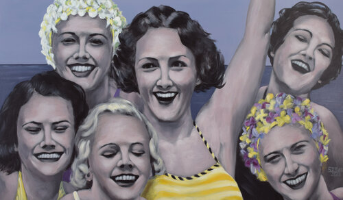 Beach party I von Prof. Gerhard Silber, Malerei kaufen auf Singulart