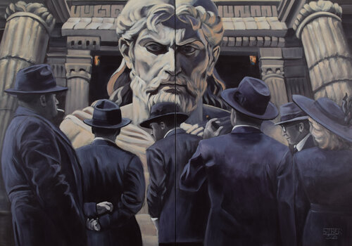 Deus ex machina I by Prof. Gerhard Silber, 油畫 for Sale on Singulart