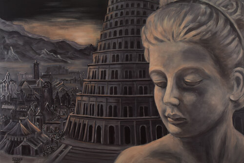 Was nun, Frau Lot? by Prof. Gerhard Silber, 油畫 for Sale on Singulart