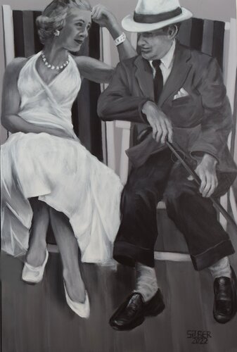 Deck chair people V van Prof. Gerhard Silber, Schilderij te koop op Singulart