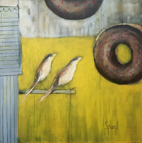 Donut feed van Anja Spagl, Schilderij te koop op Singulart
