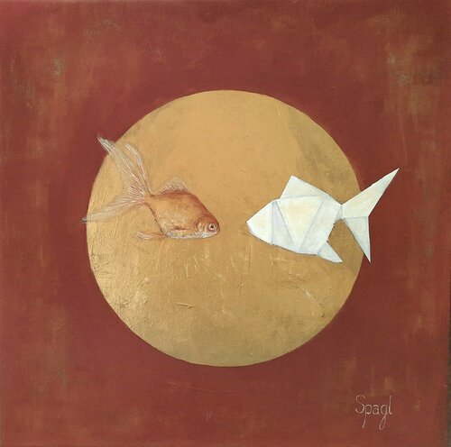 Golden Sun di Anja Spagl, Pittura in vendita su Singulart