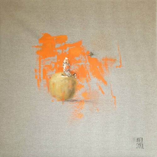 The big apple - The benefit of the past van Anja Spagl, Schilderij te koop op Singulart