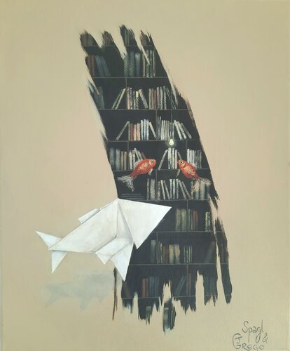 Paper fish by Anja Spagl, 회화 for Sale on Singulart