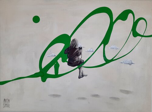 Watching Thoughts di Anja Spagl, Pittura in vendita su Singulart