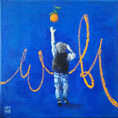 The Meaning of Orange di Anja Spagl, Pittura in vendita su Singulart