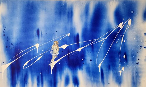 Out of the Blue di Anja Spagl, Pittura in vendita su Singulart