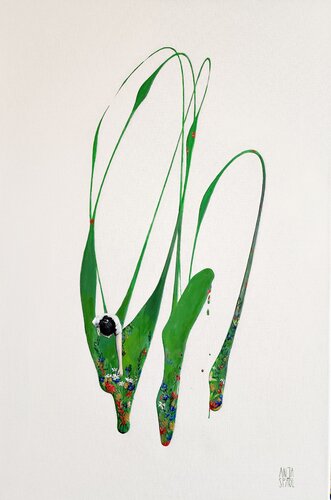 The secret Garden within by Anja Spagl, 油畫 for Sale on Singulart