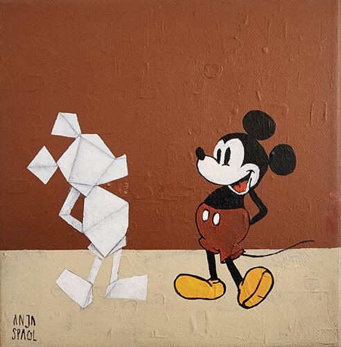 Alter Ego Mickey di Anja Spagl, Pittura in vendita su Singulart