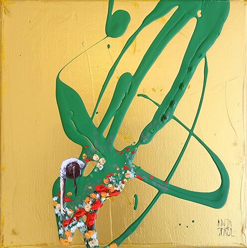 The secret Garden within V von Anja Spagl, Malerei kaufen auf Singulart