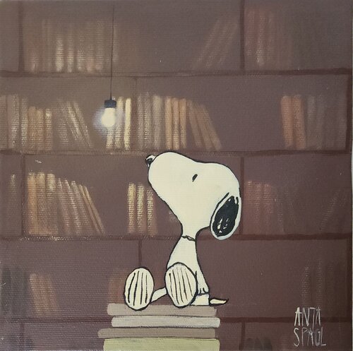 "Book Snoopy II" by Anja Spagl, 회화 for Sale on Singulart