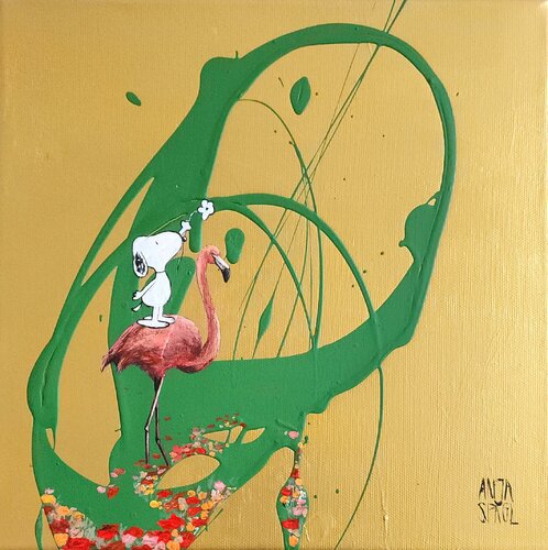 A Flower for You di Anja Spagl, Pittura in vendita su Singulart