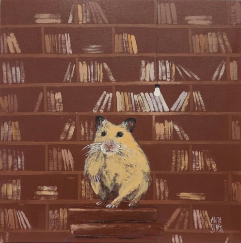 "Gold Hamster" von Anja Spagl, Malerei kaufen auf Singulart