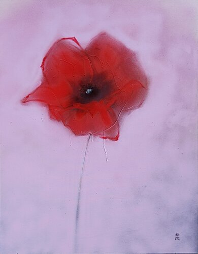 Coquelicot by Anja Spagl, 회화 for Sale on Singulart