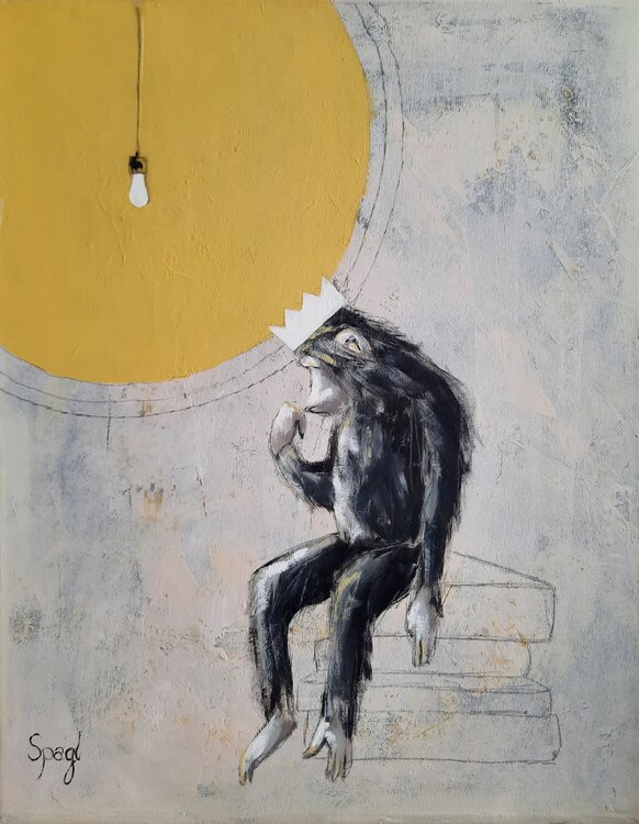 " About Contemplation " - Affe / Monkey Anja Spagl