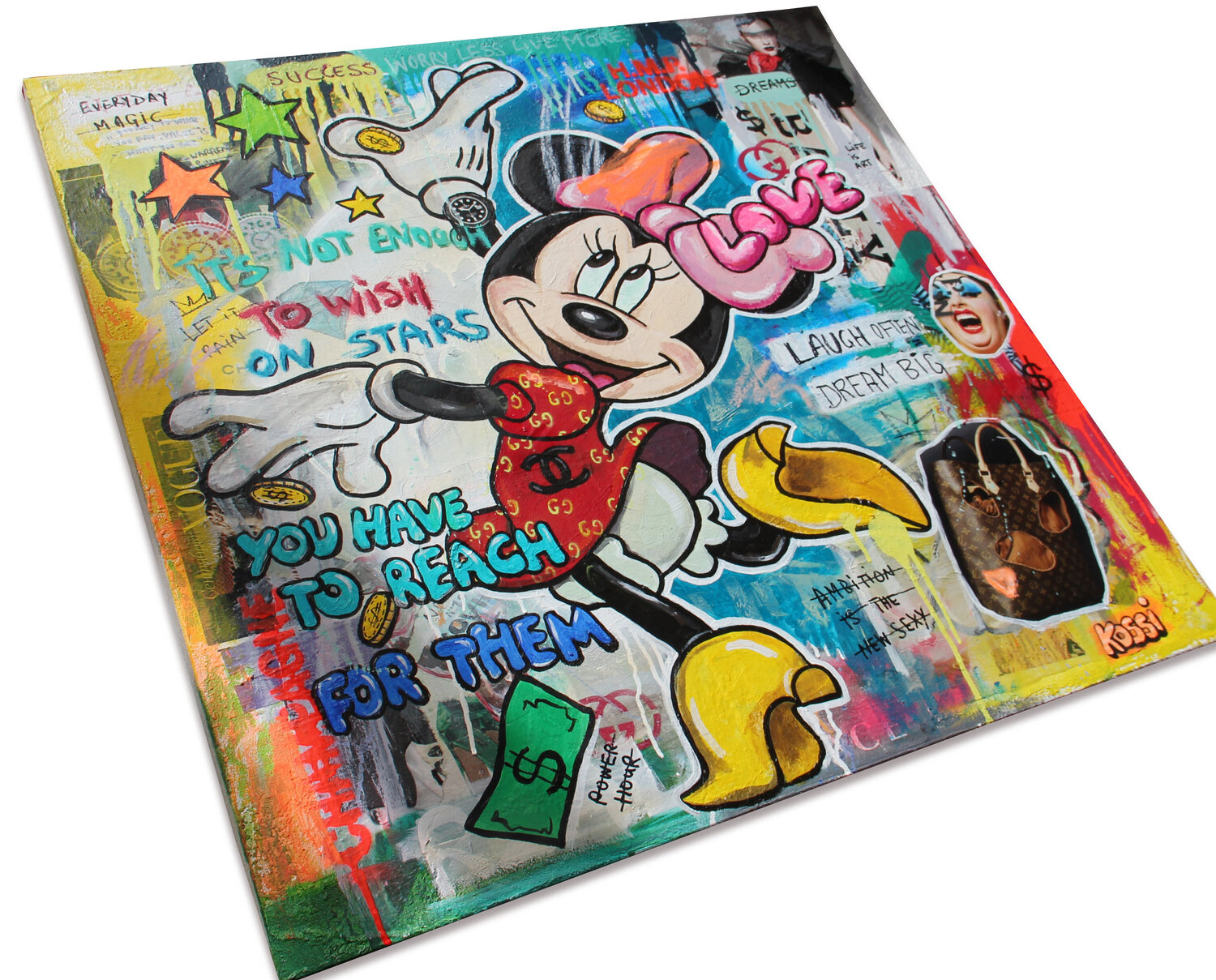 Reach for the stars von Kristin Kossi (2022) Malerei Acryl, Collage