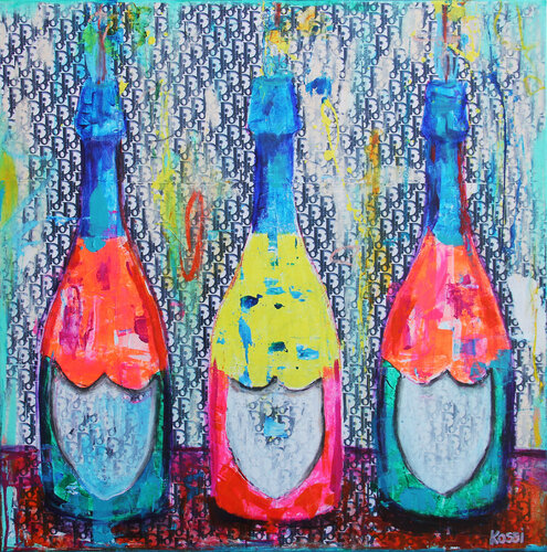Dior Dom Champagne di Kristin Kossi, Pittura in vendita su Singulart