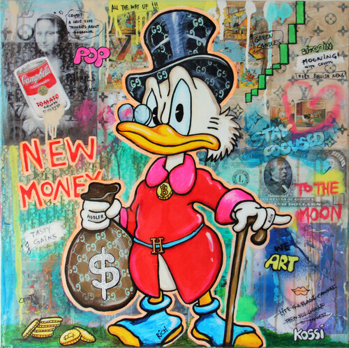 Scrooge New Money di Kristin Kossi, Pittura in vendita su Singulart