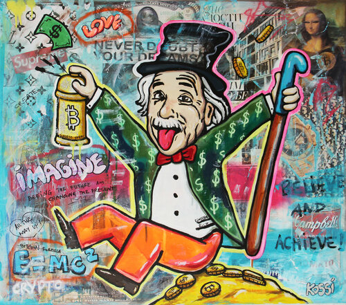 Mr. Einstein Energy von Kristin Kossi, Malerei kaufen auf Singulart