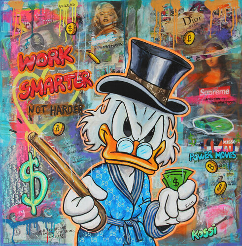 Work Smarter di Kristin Kossi, Pittura in vendita su Singulart